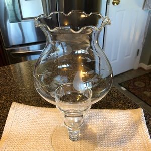Princess House 2 piece Fluted Candle Holder